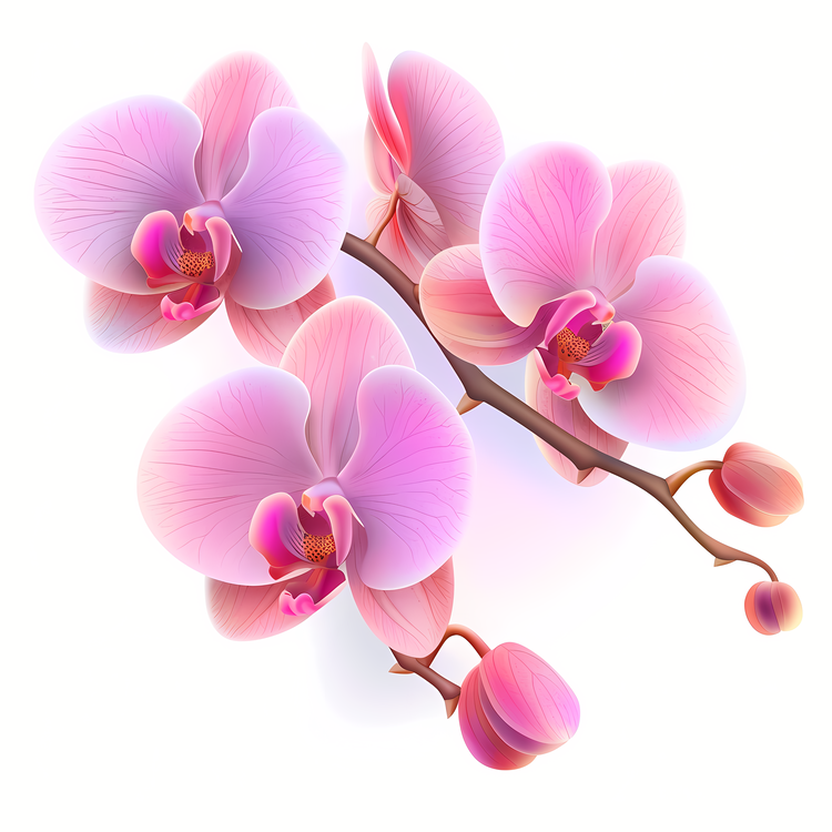 Orchid Day,Pink Orchids,Realistic