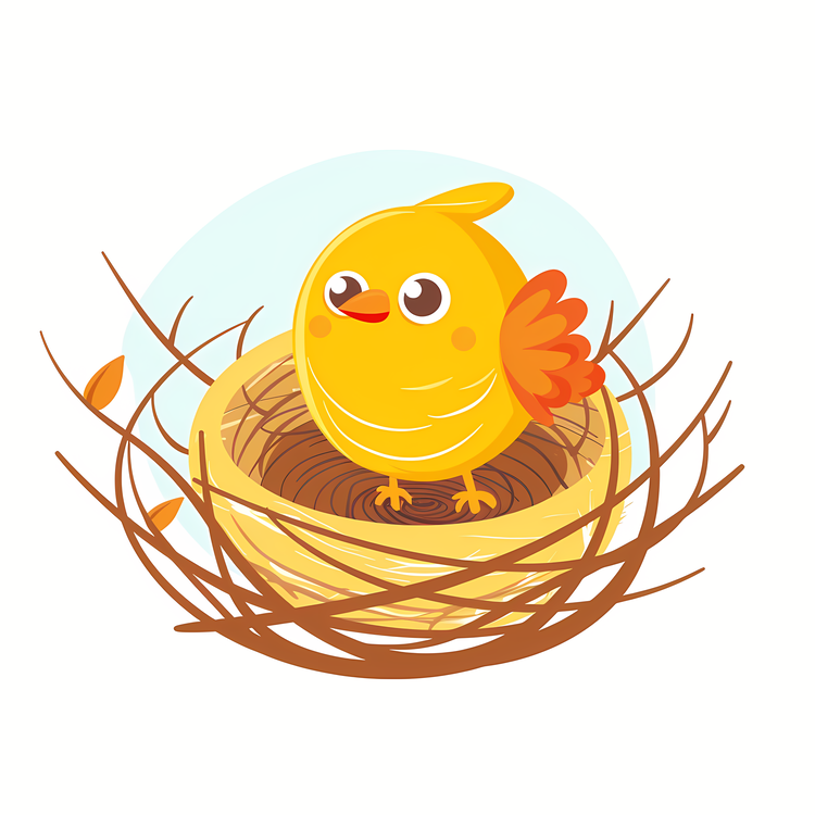 Bird Nest,Yellow Chick,Egg