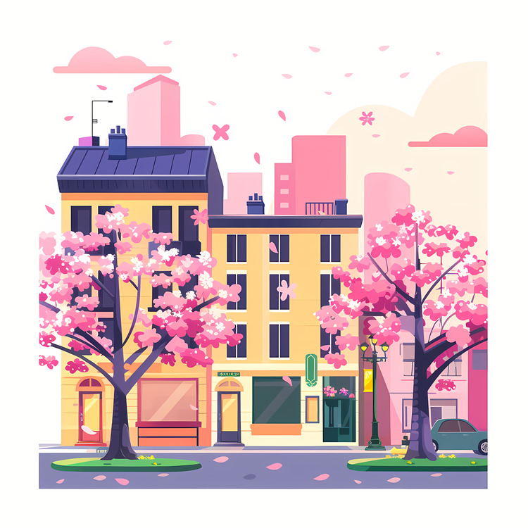 Street,Park,Springtime