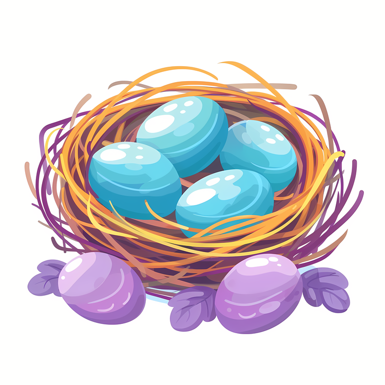 Bird Nest,Easter Eggs,Nest