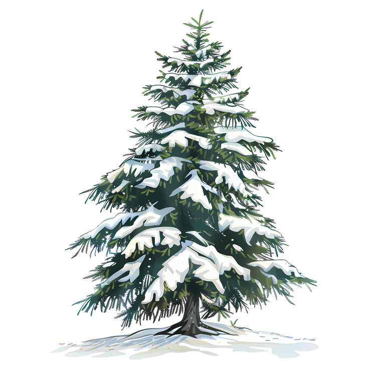 Fir Tree,Christmas Tree,Snowy