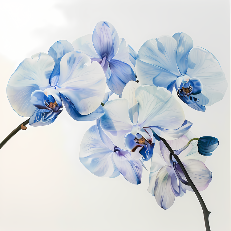Orchid Day,Blue Orchids,Delicate Flowers