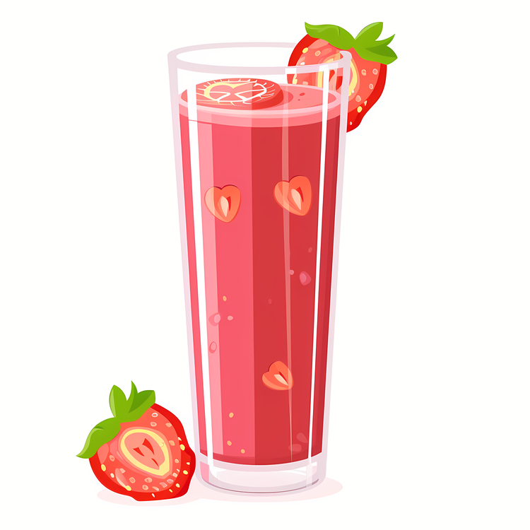 Strawberry Juice,Red Drink,Fresh Juice