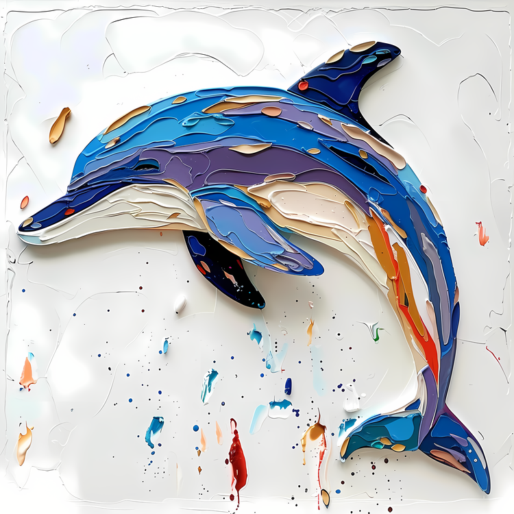 Dolphin Day,Artwork,Colorful