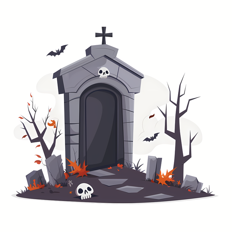 Halloween Background,Graveyard,Cemetery