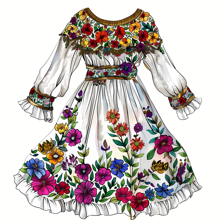Boho Dress,Mexican,Dress