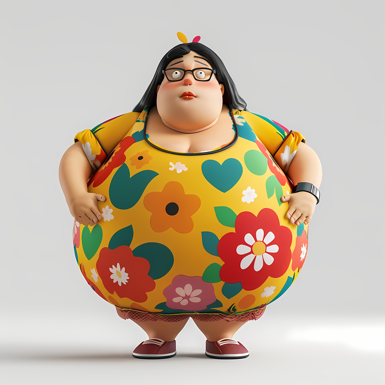 Obesity Woman,Overweight,Fat