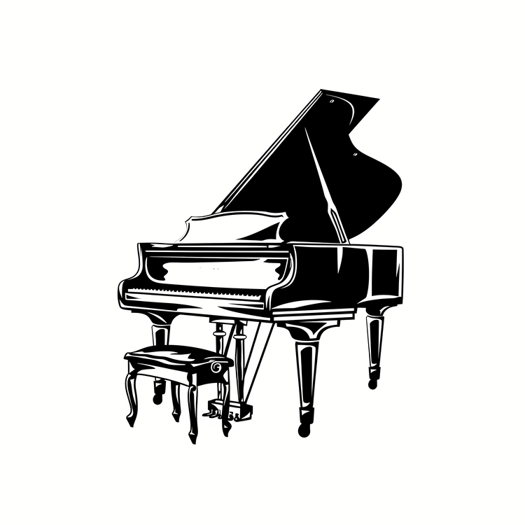 Piano,Music,White Background