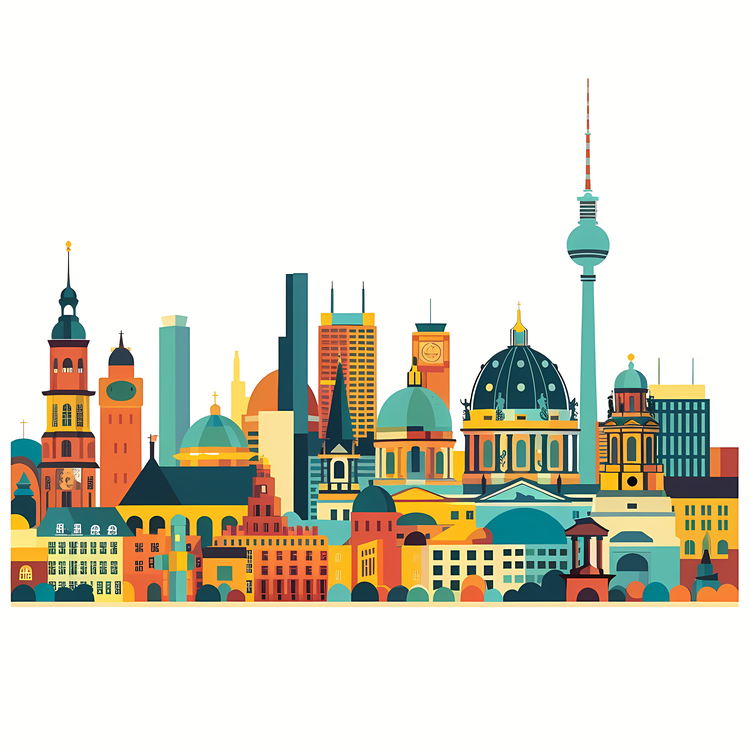Berlin,Skyline,Towering