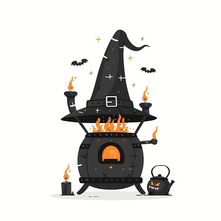 Halloween Background,Witch,Cauldron