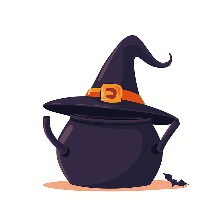 Halloween Background,Pot,Witch