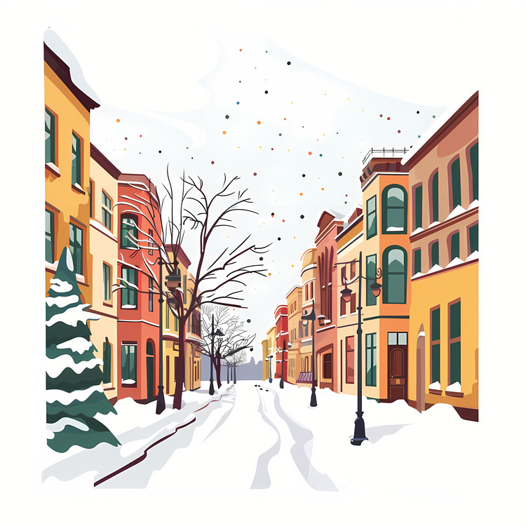 Street,Winter,Snowy Street
