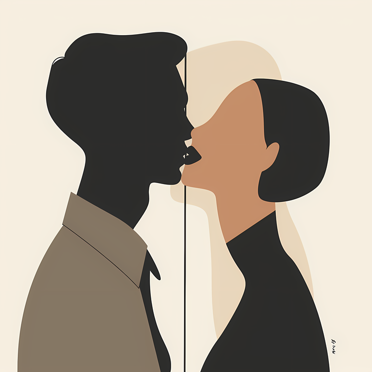 Couple Kissing,Kissing,Silhouette