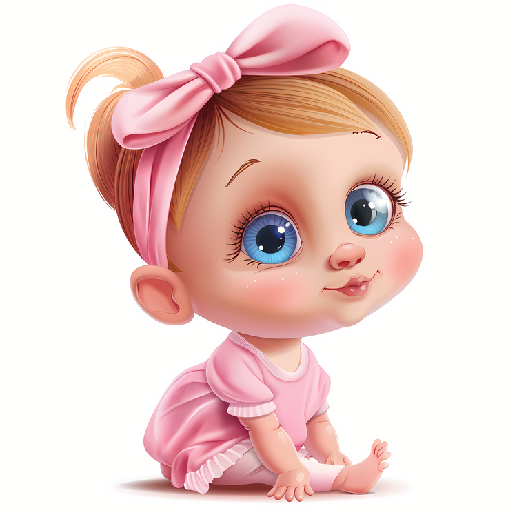 Baby Girl,Adorable Baby Girl,Cartoon Character