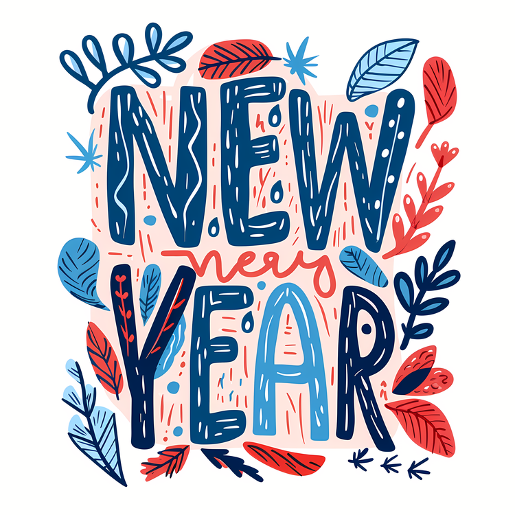 Happy New Year,New Year,Lettering