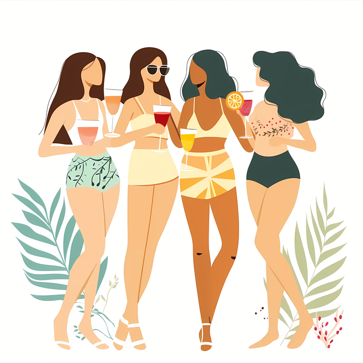 Bachelorette Party,Women In Bikinis,Summer
