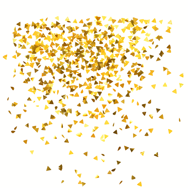 Party Confetti,Golden,Glittering