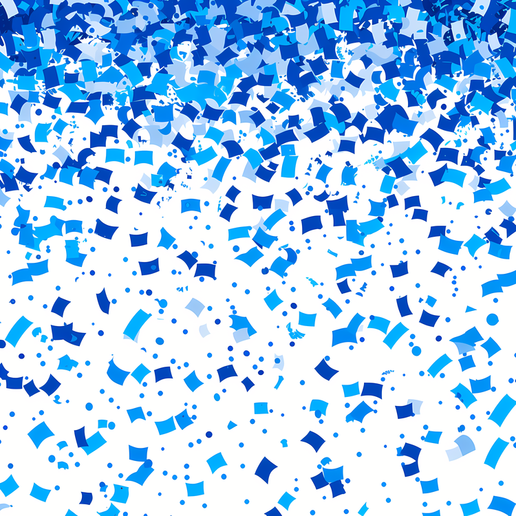 Party Confetti,Blue,Graduated