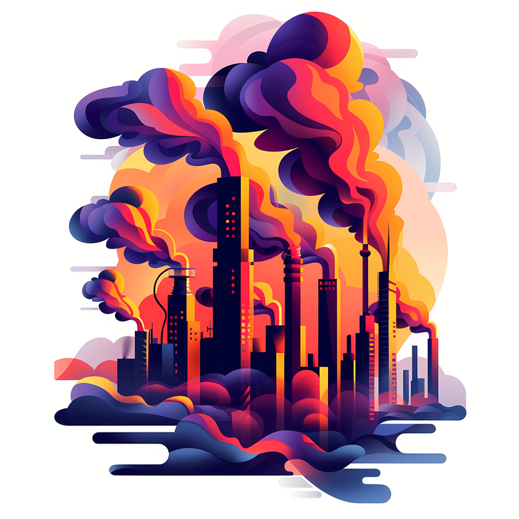 Environment Pollution,Smog,Skyline