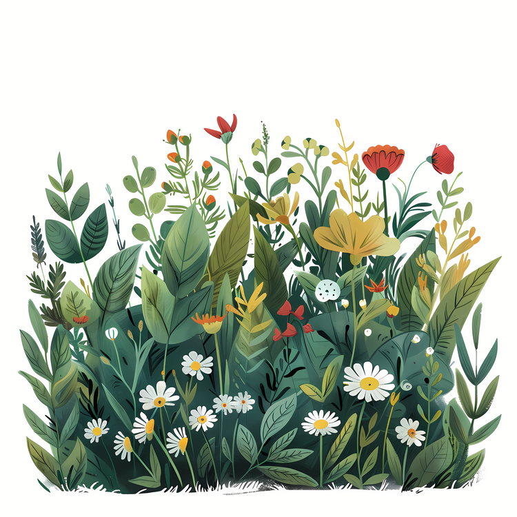 Spring,Garden,Wildflowers