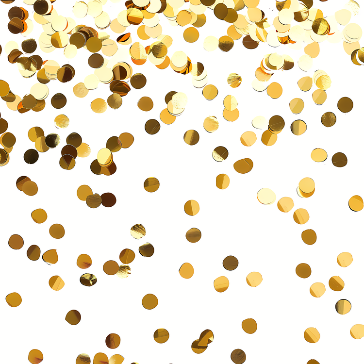 Party Confetti,Golden,Shimmering