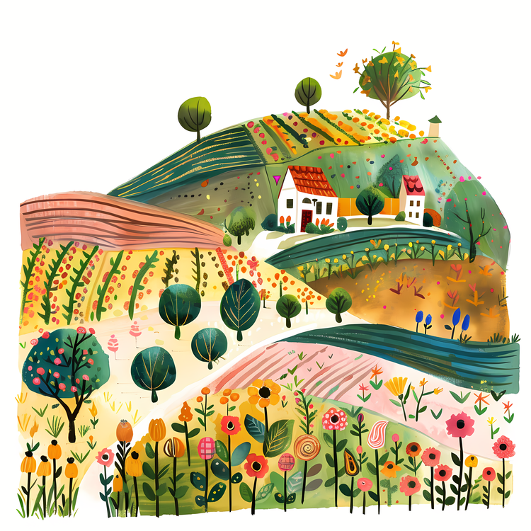 Spring Farming Life,Landscapes,Flowers