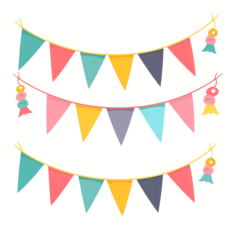 Party Flag String,Colorful Flags,Banners