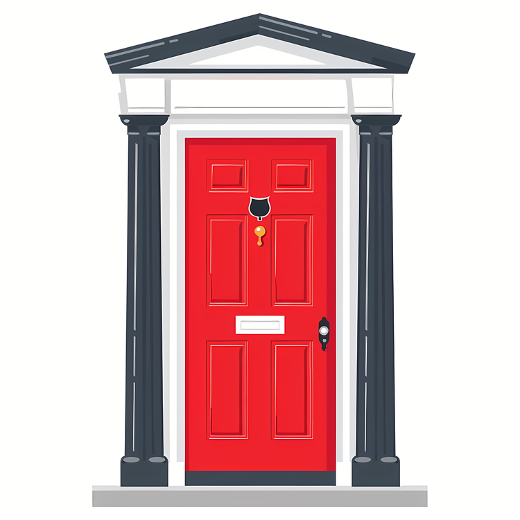 Door,Red Door,Columns
