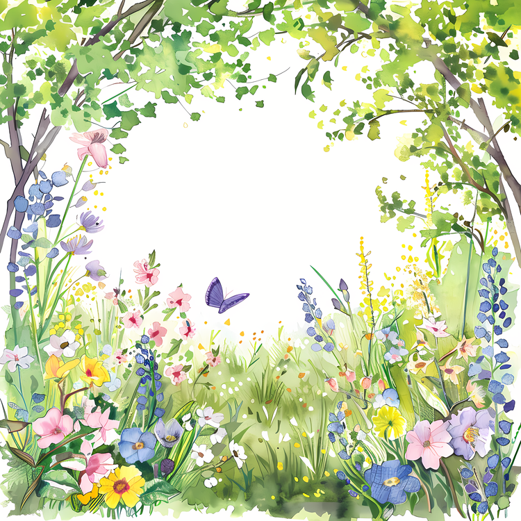 Spring,Garden,Flowers