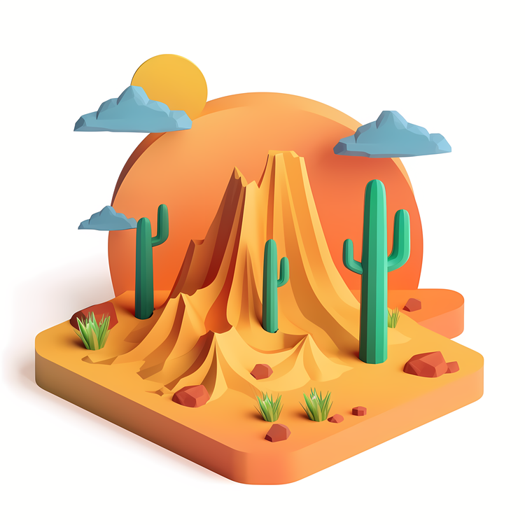 Desert,Mountains,Cactus