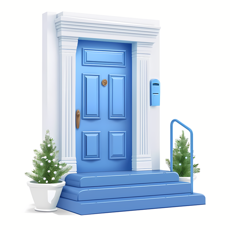 Door,Blue,House