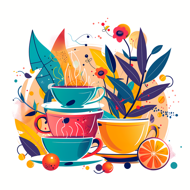 Tea Background,Tea Cups,Coffee Cups