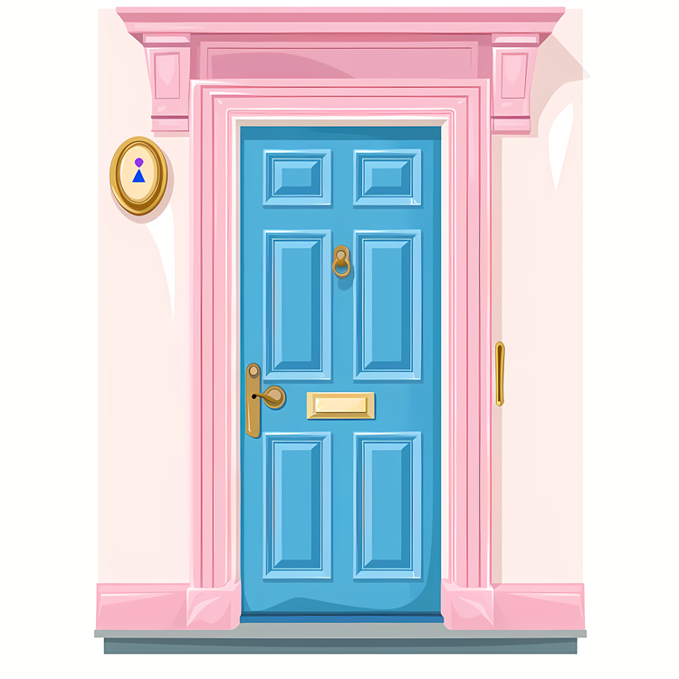 Door,Pink,Blue