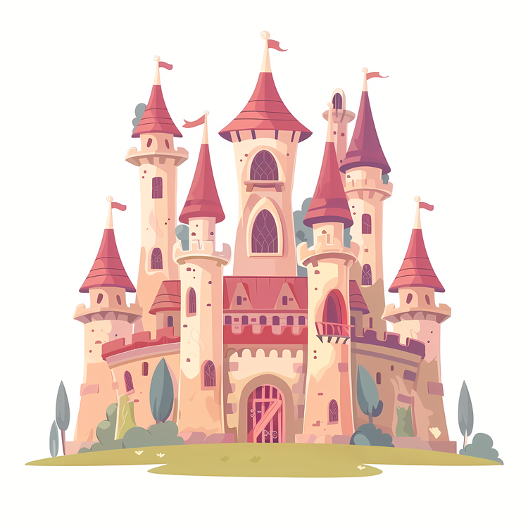 Middle Ages Castle,Castle,Cartoon