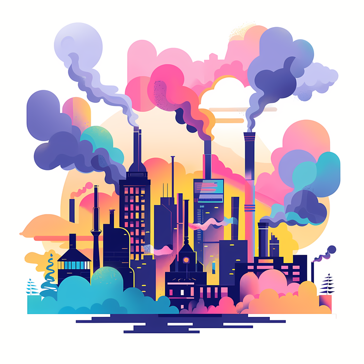 Environment Pollution,Industrial Skyline,Smog