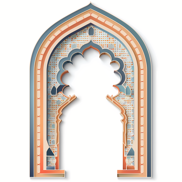 Islamic Frame,Open Arch,Arabic Architecture
