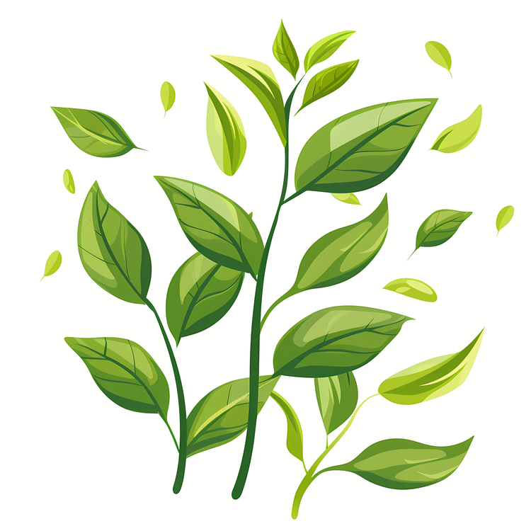 Tea Background,Green Leaves,Plant Leaf