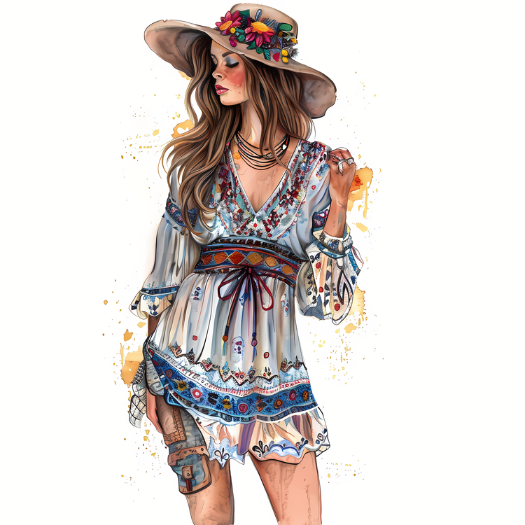 Boho Dress,Bohemian,Summer Dress