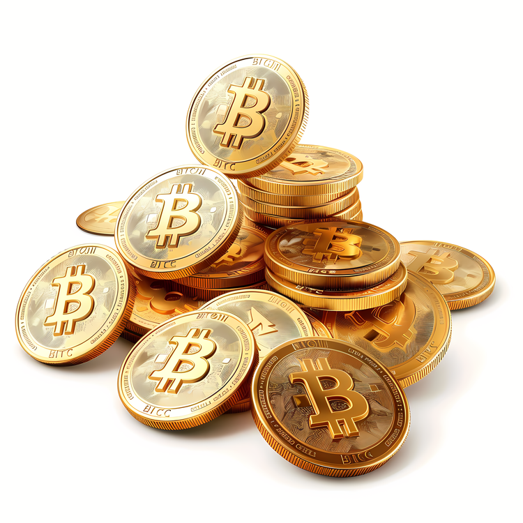 Gold,Golden Bitcoins,Coins Pile