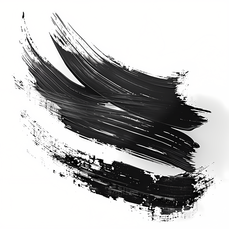 Brush Stroke,Black And White,Artistic