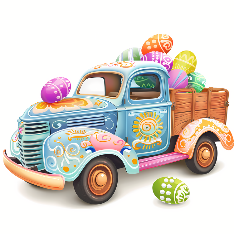 Easter Truck,Easter Eggs,Truck