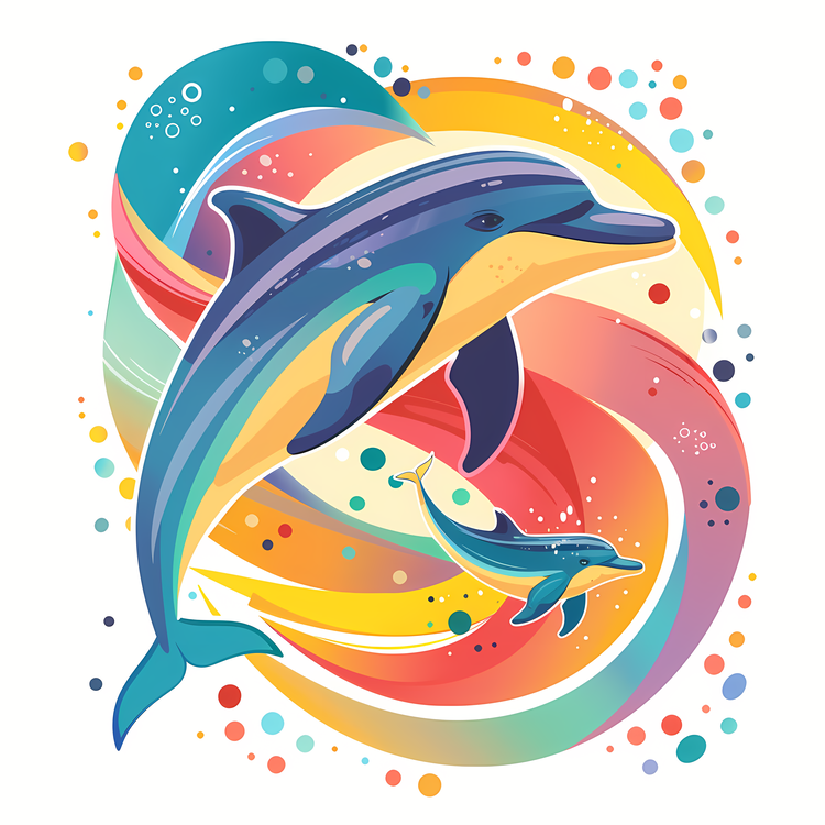 Dolphin Day,Dolphin,Colorful