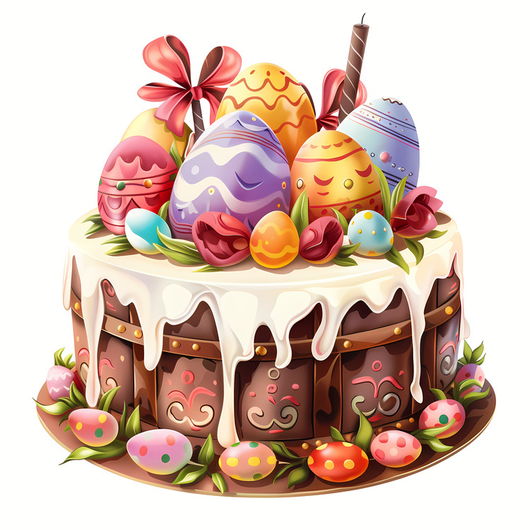 Easter Cake,Cake,Chocolate Eggs