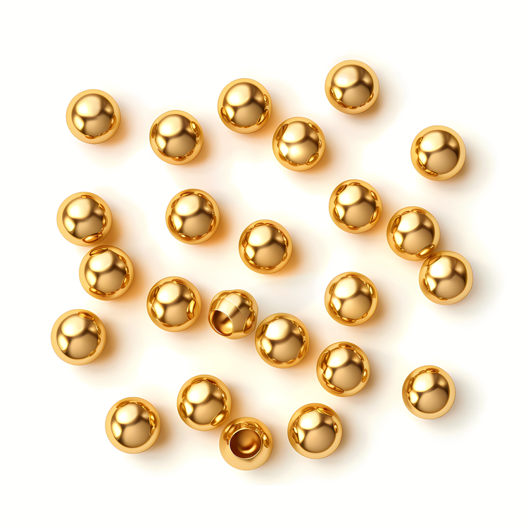 Gold,Golden Balls,Glossy Beads