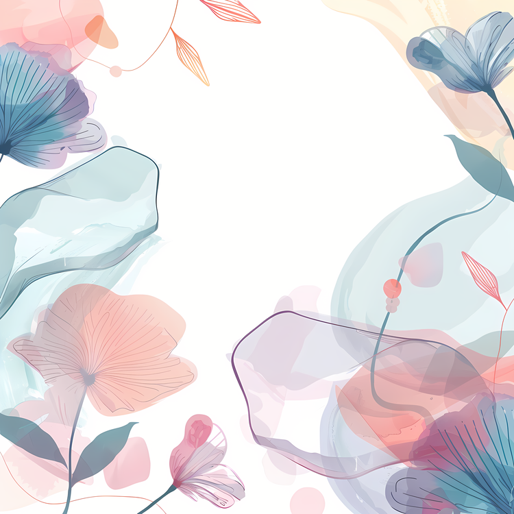 Border Texture,Watercolor,Floral
