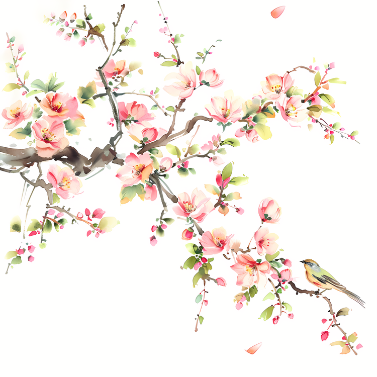 Spring,Watercolor,Flower