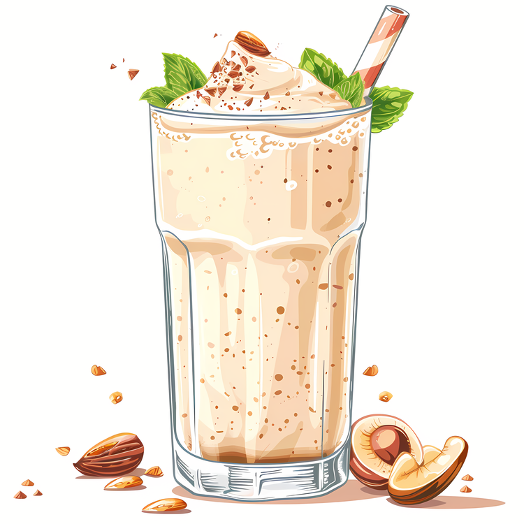 Vegan Protein Shake,Almond Milkshake,Nutty Shake
