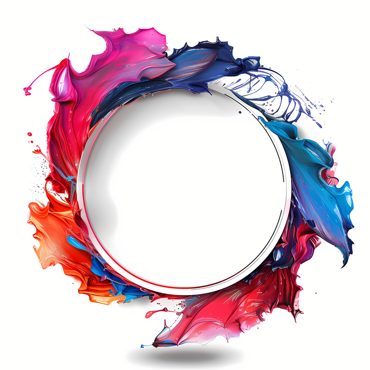 Round Frame,Painting,Colorful