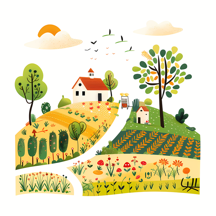 Spring Farming Life,Rural Scene,Farm