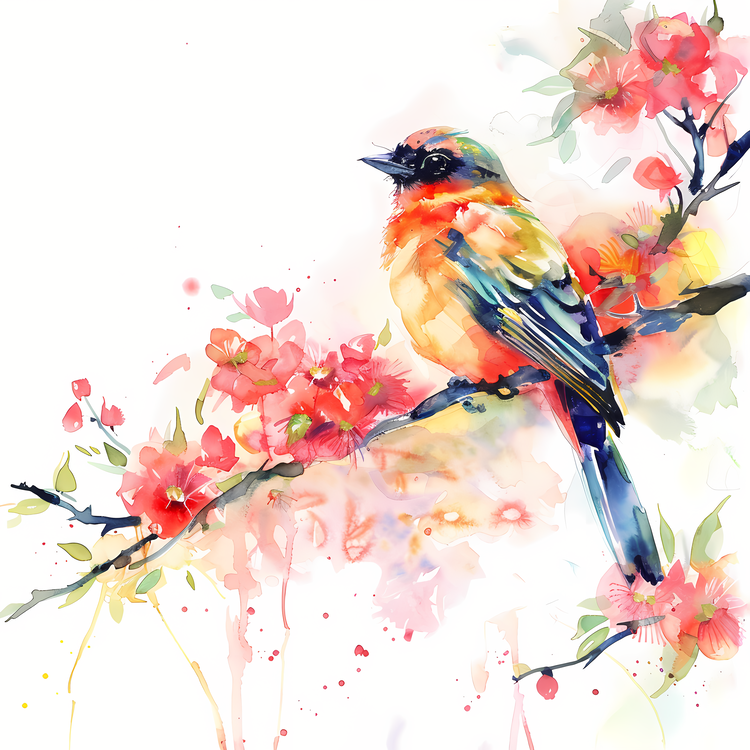 Spring,Watercolor,Colorful